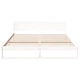 Рамка за легло с табла бяла 200x200 см масивна борова дървесина