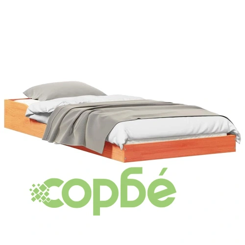 Рамка за легло от масивно борово дърво 100x220 см восъчнокафяв цвят ➤ топ цена ➤ sorbe.bg