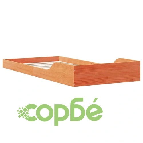 Рамка за легло от масивно борово дърво 100x220 см восъчнокафяв цвят ➤ топ цена ➤ sorbe.bg