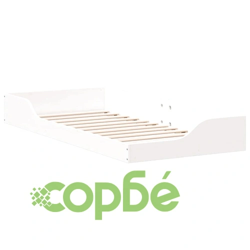 Леглово дъно в японски стил бяло 90x200 см масивно борово дърво ➤ топ цена ➤ sorbe.bg