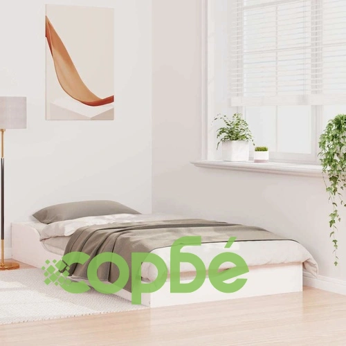 Леглово дъно в японски стил, бяло, 90x190 см, масивно борово дърво ➤ топ цена ➤ sorbe.bg