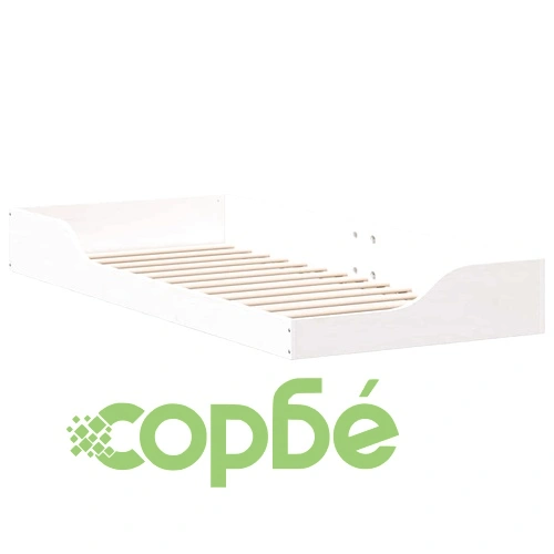 Леглово дъно от масивно борово дърво 90x210 см в бял цвят ➤ топ цена ➤ sorbe.bg
