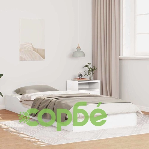 Леглово дъно с ламели бяло 80x220 см масивна борова дървесина ➤ топ цена ➤ sorbe.bg