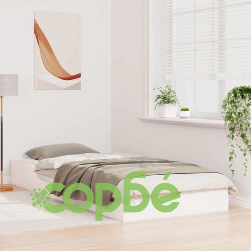 Леглово дъно с ламели бяло 80x220 см масивна борова дървесина ➤ топ цена ➤ sorbe.bg