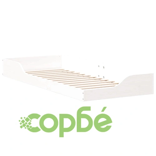 Леглово дъно в японски стил бяло 100x220 см масивна борова дървесина ➤ топ цена ➤ sorbe.bg