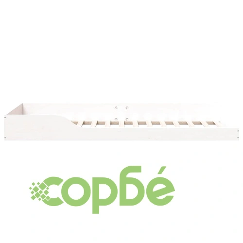 Леглово дъно в японски стил бяло 100x220 см масивна борова дървесина ➤ топ цена ➤ sorbe.bg