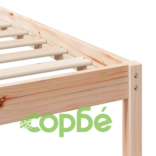 Леглова рамка с нощни шкафчета от масивно борово дърво 180x200 см ➤ топ цена ➤ sorbe.bg