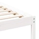 Леглова рамка с нощни шкафчета от масивно борово дърво - бяла, 120x200 см