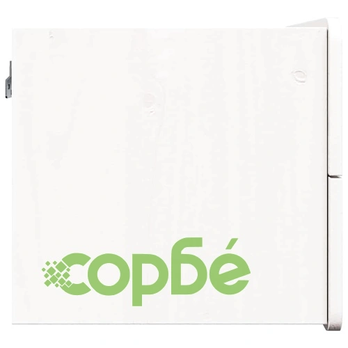 Комплект 2 броя стенни нощни шкафчета бяло 39x34x33 см масивно борово дърво ➤ топ цена ➤ sorbe.bg