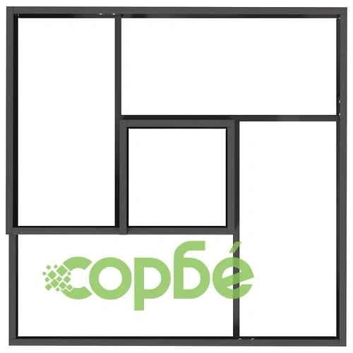 Градинска саксия от студеновалцована стомана, Черна, 80 x 80 x 50 см ➤ топ цена ➤ sorbe.bg