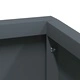 Градинска саксия от студено валцована стомана Антрацит 80x80x50 см