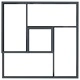 Градинска саксия от студено валцована стомана Антрацит 80x80x50 см