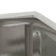 Градинска саксия от неръждаема стомана 80x80x50 см сребриста