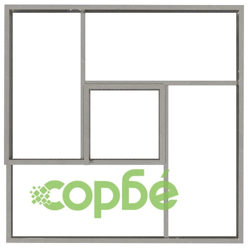 Градинска саксия от неръждаема стомана 80x80x50 см сребриста ➤ топ цена ➤ sorbe.bg