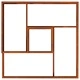Градинска саксия от патинираща стомана 80x80x50 см кафява