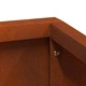 Градинска саксия от патинираща стомана 80x80x50 см кафява