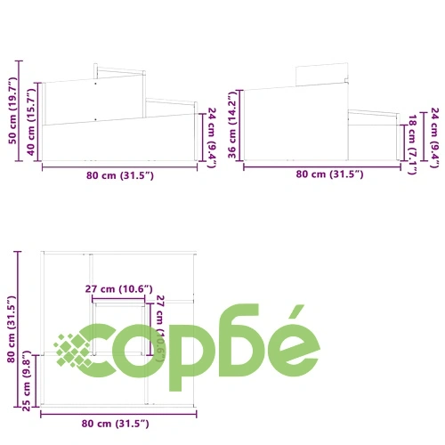 Градинска саксия от патинираща стомана 80x80x50 см кафява ➤ топ цена ➤ sorbe.bg
