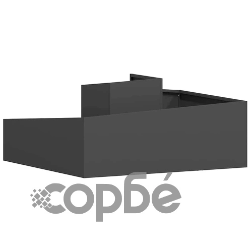 Градинска саксия от стомана черна 100x100x50 см за вътрешна и външна употреба ➤ топ цена ➤ sorbe.bg