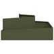 Градинска саксия от стомана маслиненозелена 100x100x50 см