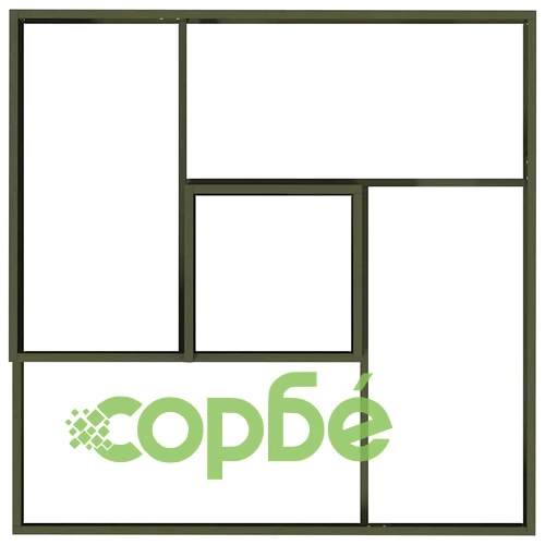 Градинска саксия от стомана маслиненозелена 100x100x50 см ➤ топ цена ➤ sorbe.bg