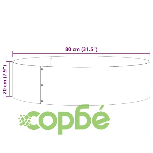 Градински саксии от кортенова стомана 5 броя 80x80x20 см кафяви ➤ топ цена ➤ sorbe.bg