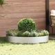 Градинска саксия от неръждаема стомана 120x120x20 см сребриста