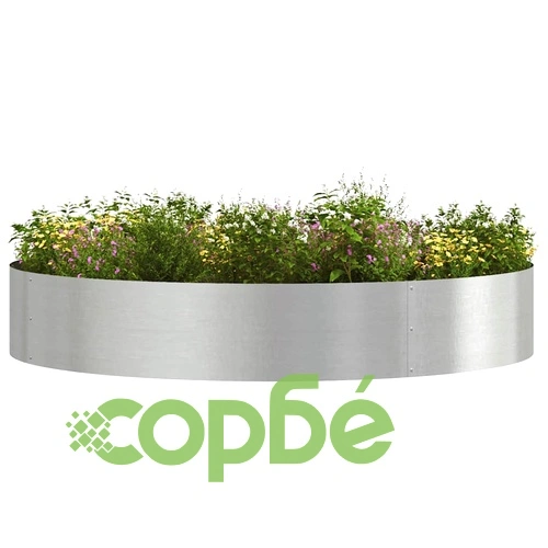 Градинска саксия от неръждаема стомана 120x120x20 см сребриста ➤ топ цена ➤ sorbe.bg