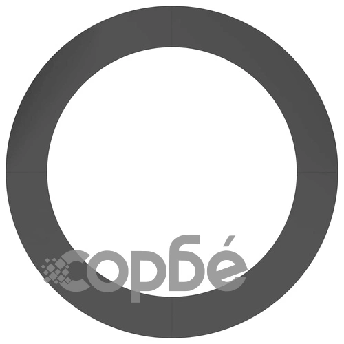 Комплект 5 бр. плоски дървени пръстени черни Ø90/120 см стомана ➤ топ цена ➤ sorbe.bg