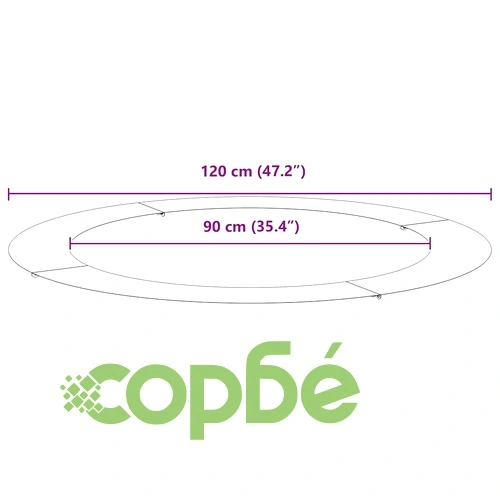 Комплект дървени пръстени 5 броя бели Ø90/120 см стомана ➤ топ цена ➤ sorbe.bg