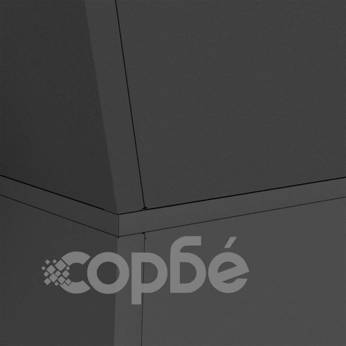 Градински саксии с колона 2 броя черни 40x40x100 см стомана ➤ топ цена ➤ sorbe.bg