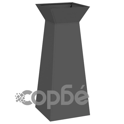 Градински саксии с колона 2 броя черни 40x40x100 см стомана ➤ топ цена ➤ sorbe.bg