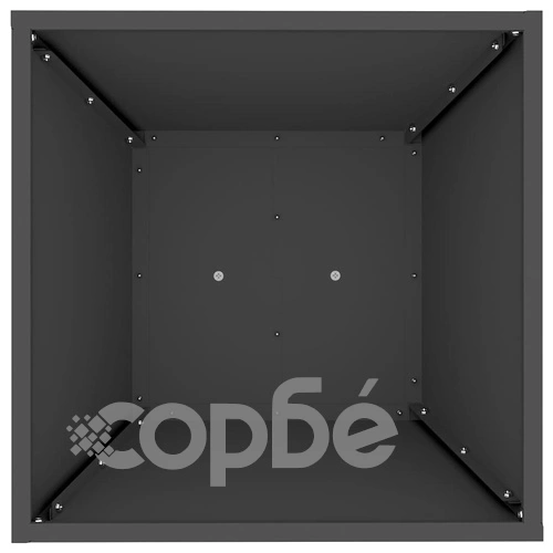 Градински саксии с колона 2 броя черни 40x40x100 см стомана ➤ топ цена ➤ sorbe.bg