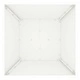 Градинска саксия с колона от стомана бяла 40x40x100 см