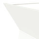Градинска саксия с колона от стомана бяла 40x40x100 см