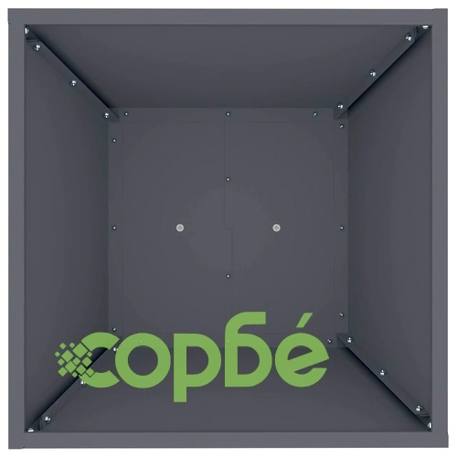 Градинска саксия колона Антрацит 40x40x100 см Стомана ➤ топ цена ➤ sorbe.bg