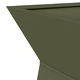 Градински саксии с колона 2 броя маслинено зелено 40x40x100 см стомана