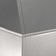 Саксия с колона от неръждаема стомана 40x40x100 см - сребрист цвят