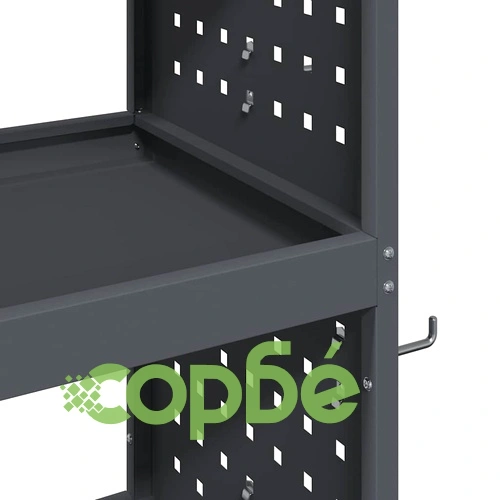 Количка за инструменти от студено валцувана стомана антрацит 75x35x73 см с 3 рафта ➤ топ цена ➤ sorbe.bg