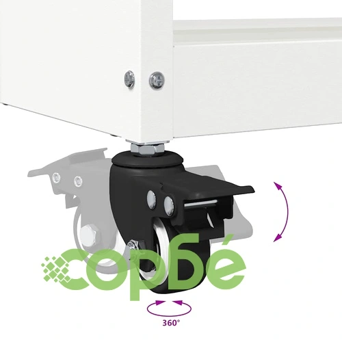 Количка за инструменти бяла 65x35x111 см от студено валцувана стомана ➤ топ цена ➤ sorbe.bg