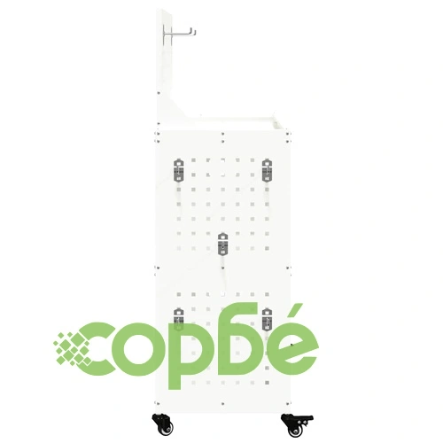 Количка за инструменти бяла 65x35x111 см от студено валцувана стомана ➤ топ цена ➤ sorbe.bg