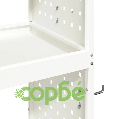 Количка за инструменти бяла 65x35x111 см от студено валцувана стомана ➤ топ цена ➤ sorbe.bg