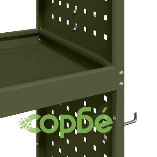Карача за инструменти от студено валцувана стомана маслиненозелен 65x35x111 см ➤ топ цена ➤ sorbe.bg