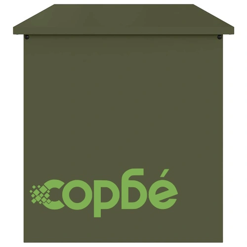 Кутия за градински възглавници от поцинкована стомана, 80 x 50.5 x 50 см, маслиненозелена ➤ топ цена ➤ sorbe.bg