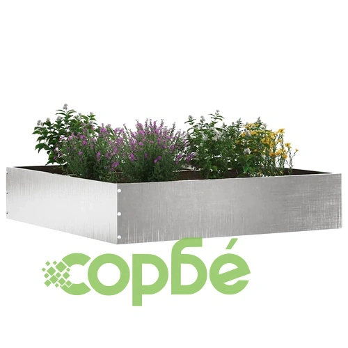 Ограда за трева 6 бр. 60 x 60 x 13 см Неръждаема стомана ➤ топ цена ➤ sorbe.bg
