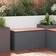 Градинска пейка Антрацит 80 x 40 x 43 см, дърво дугласка и стомана