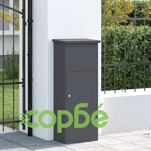 Пощенска кутия за пратки от стомана - антрацит 44.5 x 29 x 110.5 см ➤ топ цена ➤ sorbe.bg