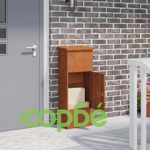 Пощенска кутия за пратки от патинираща стомана 44.5x29x110.5 см ➤ топ цена ➤ sorbe.bg