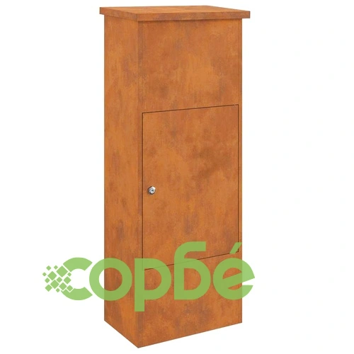 Пощенска кутия за пратки от патинираща стомана 44.5x29x110.5 см ➤ топ цена ➤ sorbe.bg