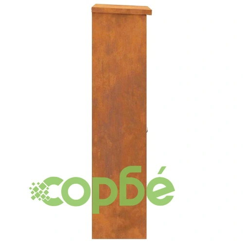 Пощенска кутия за пратки от патинираща стомана 44.5x29x110.5 см ➤ топ цена ➤ sorbe.bg