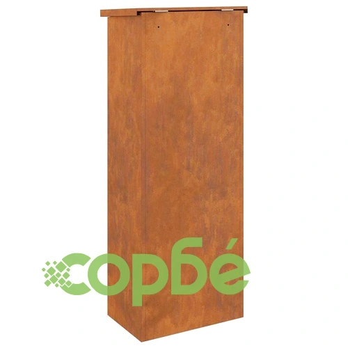 Пощенска кутия за пратки от патинираща стомана 44.5x29x110.5 см ➤ топ цена ➤ sorbe.bg